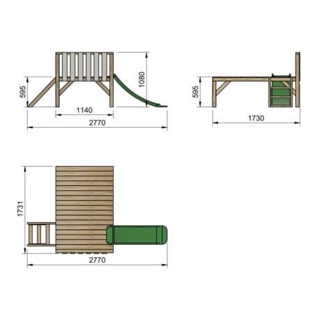 Plataforma para casita de madera Masgames LOLLIPOP 