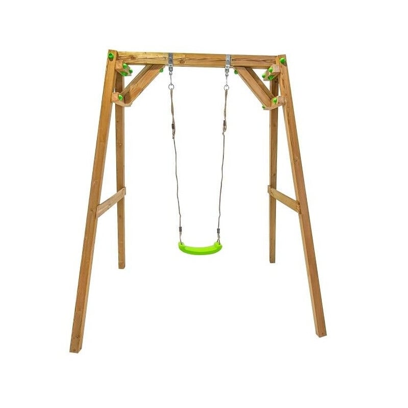 Columpio individual de madera cuadrada Masgames XYLO XL 