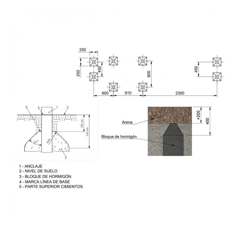Parque infantil Masgames BOREALIS Verde  Superficie de hormigón (atornillado)