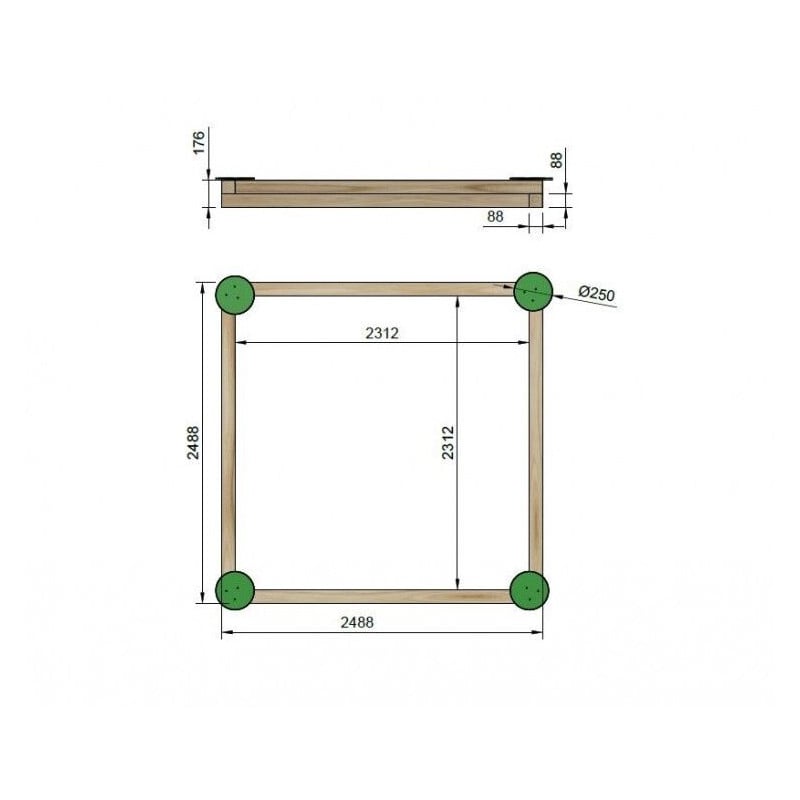 Arenero de madera Masgames SKOLI Horeca 