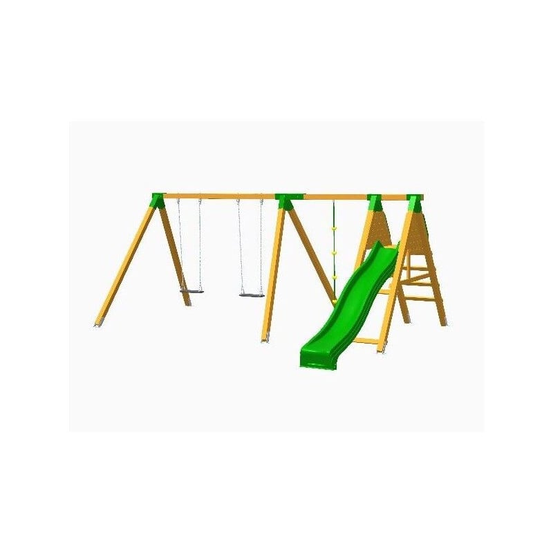 Parque infantil Masgames PEGASUS Asiento plano + asiento de bebé  Superficie de hormigón (atornillado)