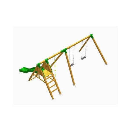 Parque infantil Masgames PEGASUS Asiento plano + asiento de bebé  Superficie de hormigón (atornillado)