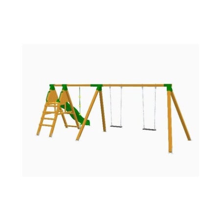 Parque infantil Masgames PEGASUS Asiento plano + asiento de bebé  Superficie de hormigón (atornillado)