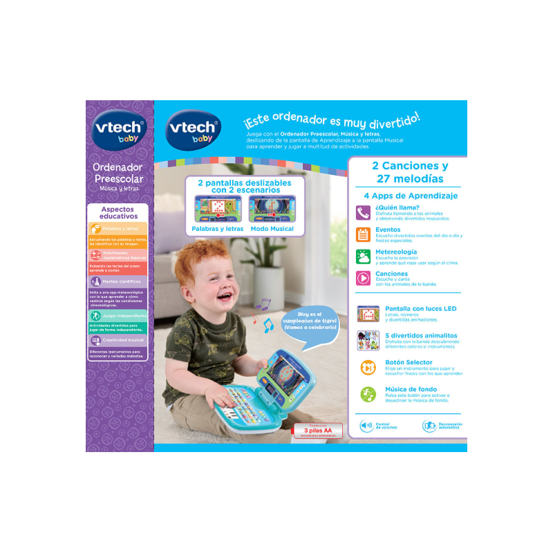 Ordenador Preescolar Música Y Letras