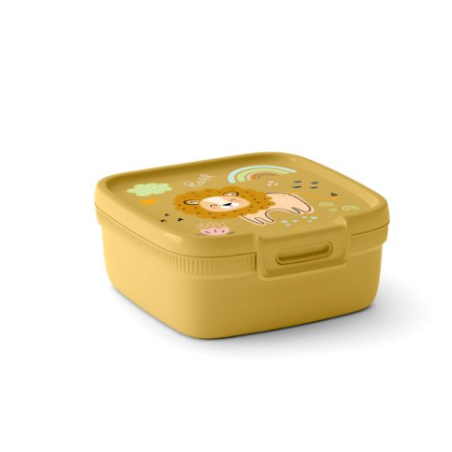 Fiambrera Cuadradra Amarilla León