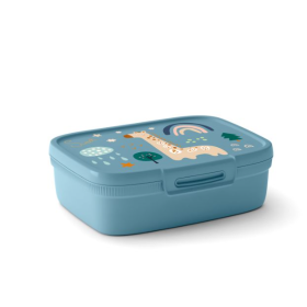 Fiambrera Rectangular Azul Jirafa