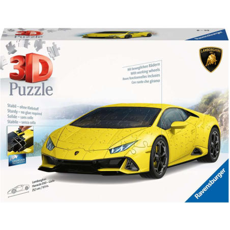 Puzzle 3D Lamborghini Huracán Amarillo 156 Pzs De Ravensburger