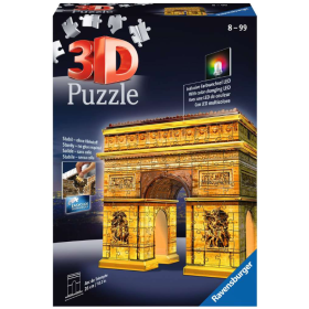 Puzzle 3D Arco Del Triunfo Noche 242 Pzs De Ravensburger