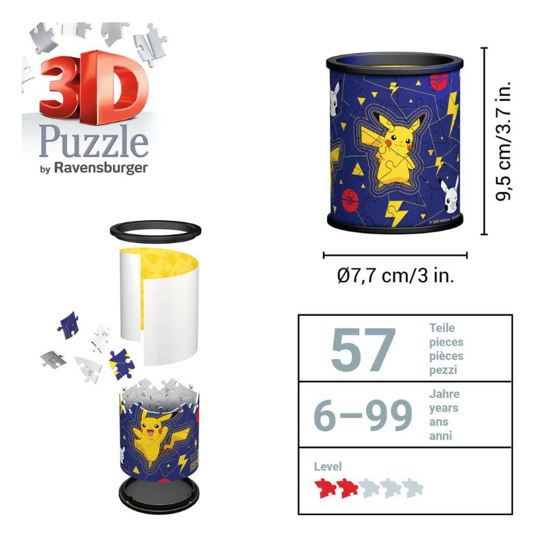 Puzzle 3D Pokemon Portalápices
