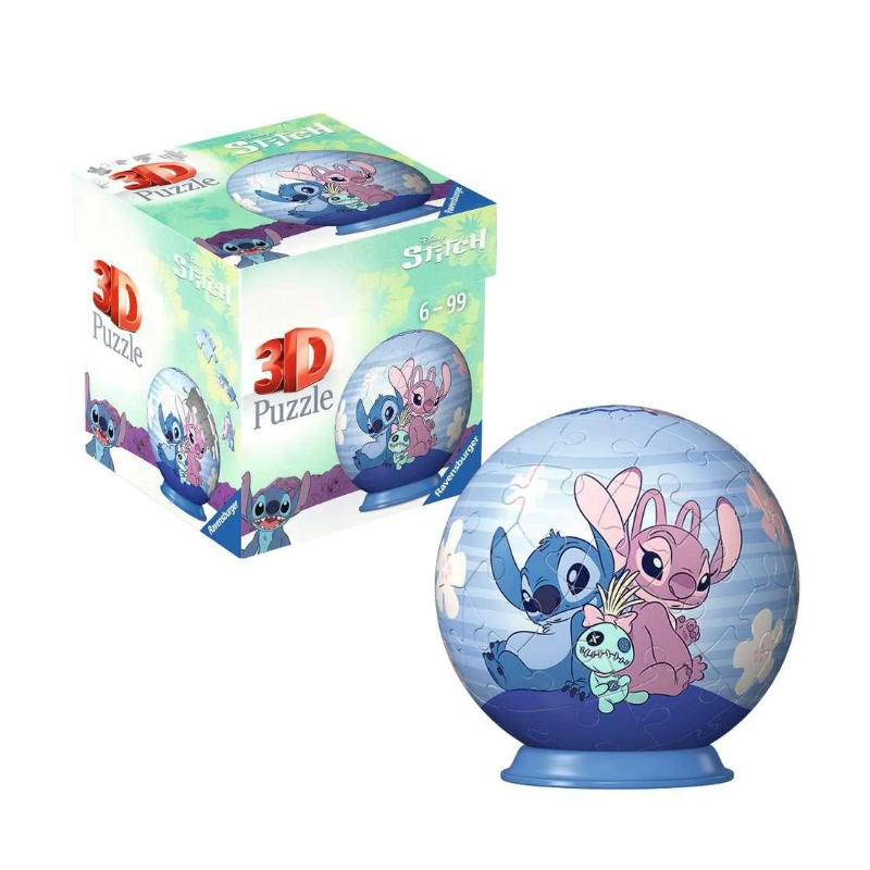 Puzzle 3D Bola Stitch Y Angel 54 Pzs