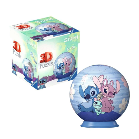 Puzzle 3D Bola Stitch Y Angel 54 Pzs