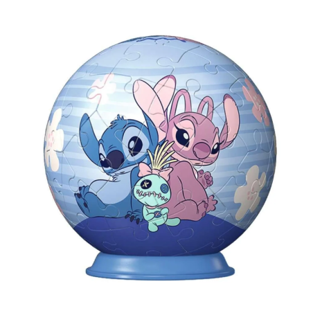 Puzzle 3D Bola Stitch Y Angel 54 Pzs