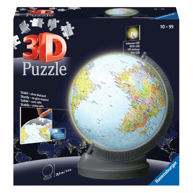 Puzzle 3D Globo Terráqueo 548 Pzs De Ravensburger