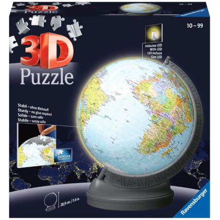 Puzzle 3D Globo Terráqueo 548 Pzs De Ravensburger
