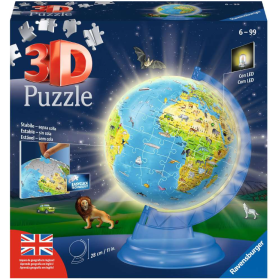 Puzzle 3D Globo Terráqueo Con Luz 108 Pzs De Ravensburger