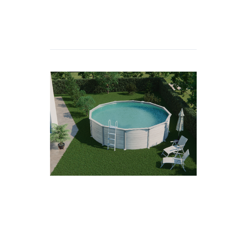 Piscina de Acero Groenlandia Redonda 460 x 132 cm