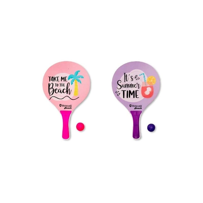 Palas Tenis Playa Madera Con Pelota