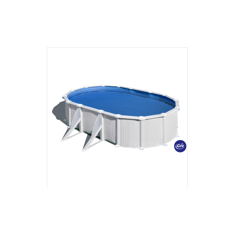 Piscina Acero Ovalada Blanca Atlantis 500x300x132 cm GRE