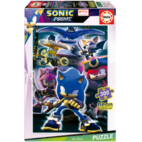 Puzzle Sonic Prime Neón 300 Pzs De Educa