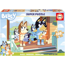 Puzzle Bluey Madera 100 Pzs De Educa