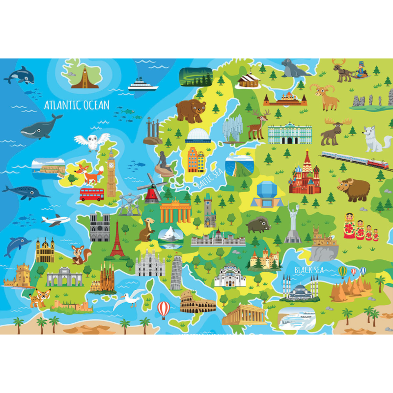 Puzzle Mapa De Europa 100 Pzs