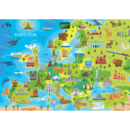 Puzzle Mapa De Europa 100 Pzs