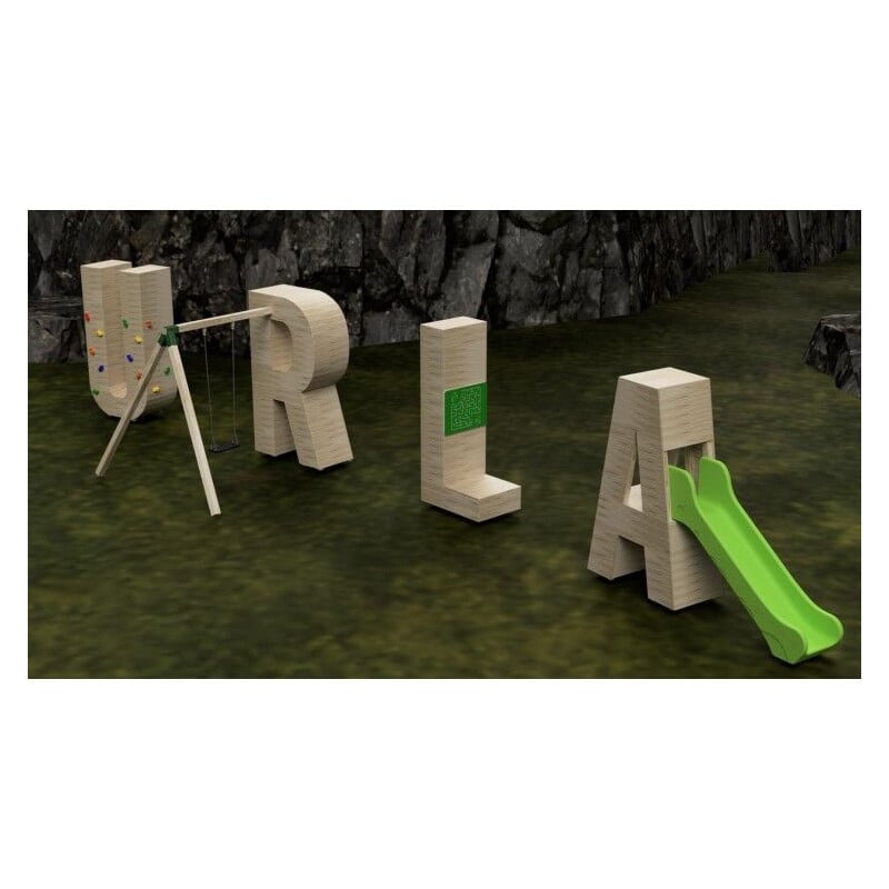 Letras Gigantes Masgames ALPHAPLAY con piedras de escalar color natural 
