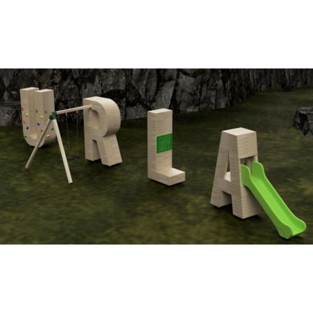 Letras Gigantes Masgames ALPHAPLAY con piedras de escalar color natural 
