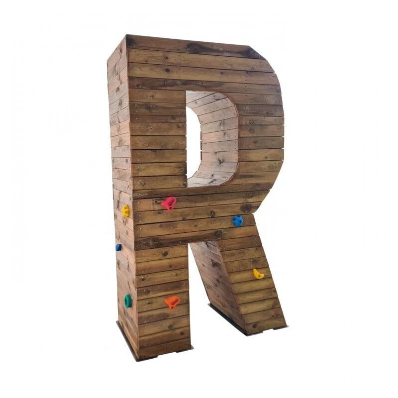 Letras Gigantes Masgames ALPHAPLAY con piedras de escalar color natural 