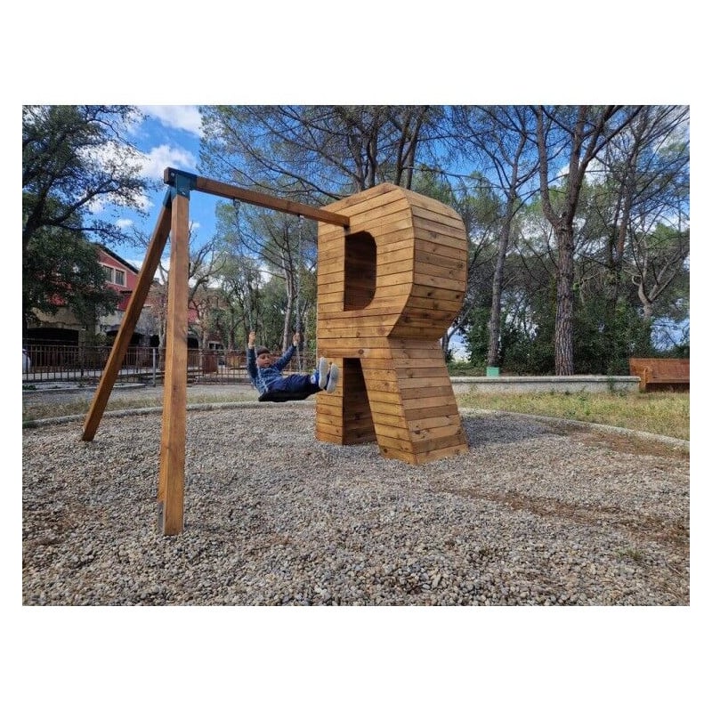 Letras Gigantes Masgames ALPHAPLAY con columpio color natural 