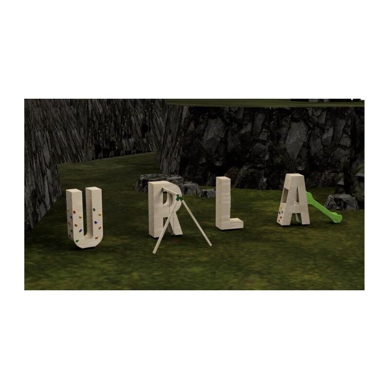 Letras Gigantes Masgames ALPHAPLAY con tobogán color natural 