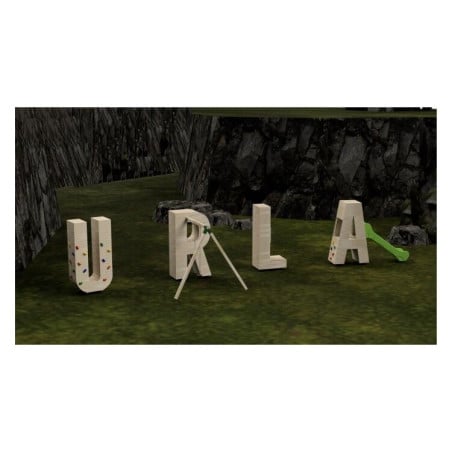 Letras Gigantes Masgames ALPHAPLAY con tobogán color natural 