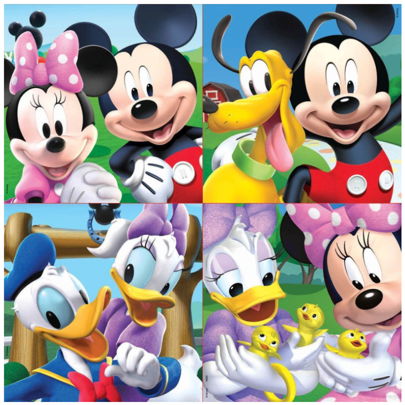 Puzzle Maleta Progresiva Mickey 12/16/20/25 Pzs