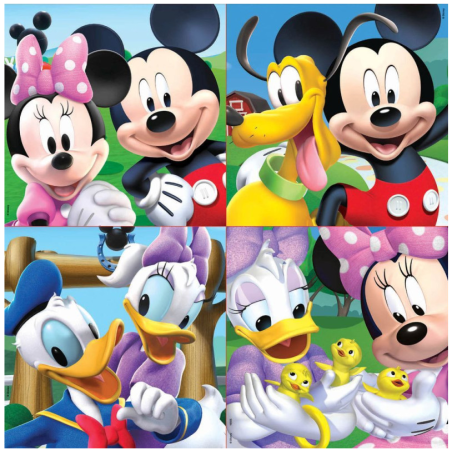 Puzzle Maleta Progresiva Mickey 12/16/20/25 Pzs