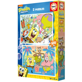 Puzzle Bob Esponja 2x100 Pzs De Educa 2