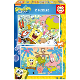 Puzzle Bob Esponja 2x100 Pzs De Educa