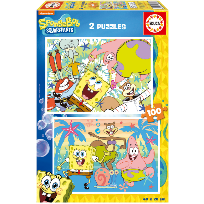 Puzzle Bob Esponja 2x100 Pzs De Educa