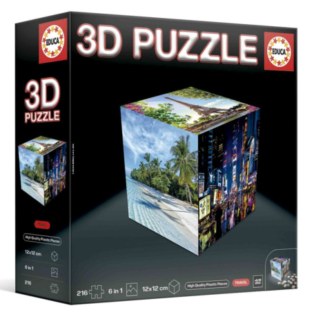 Puzzle 3D Cubo Viajes 216 Pzs