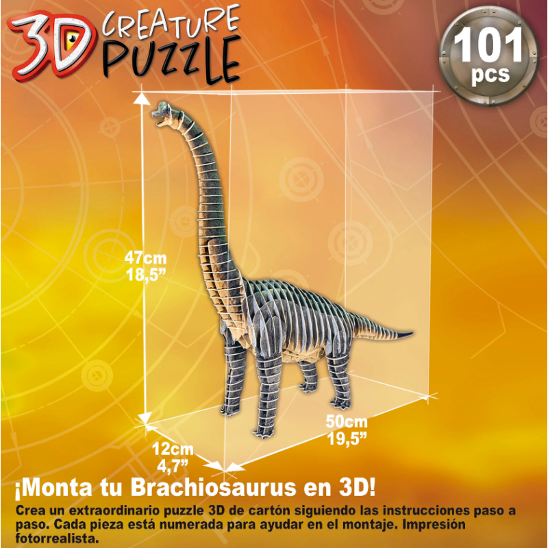 Puzzle 3D Brachiosaurus Creature 101 Pzs