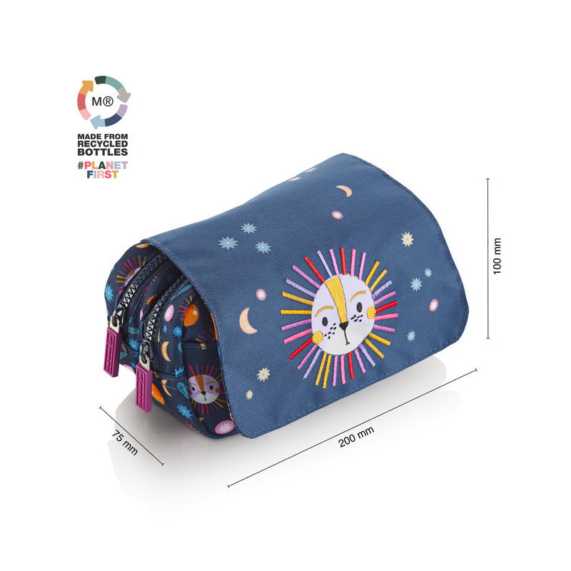 Portatodo Doble con Tapa Rey de la Jungla