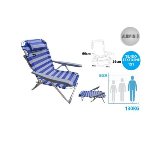 Silla Aluminio 4 Posiciones Marbella