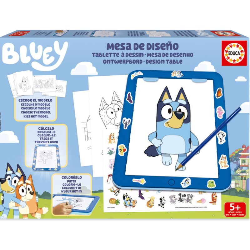 Bluey Mesa De Diseño Con Luz De Educa