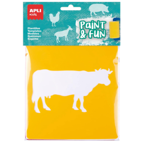 Plantillas Animales Granja 6 Ud De Apli