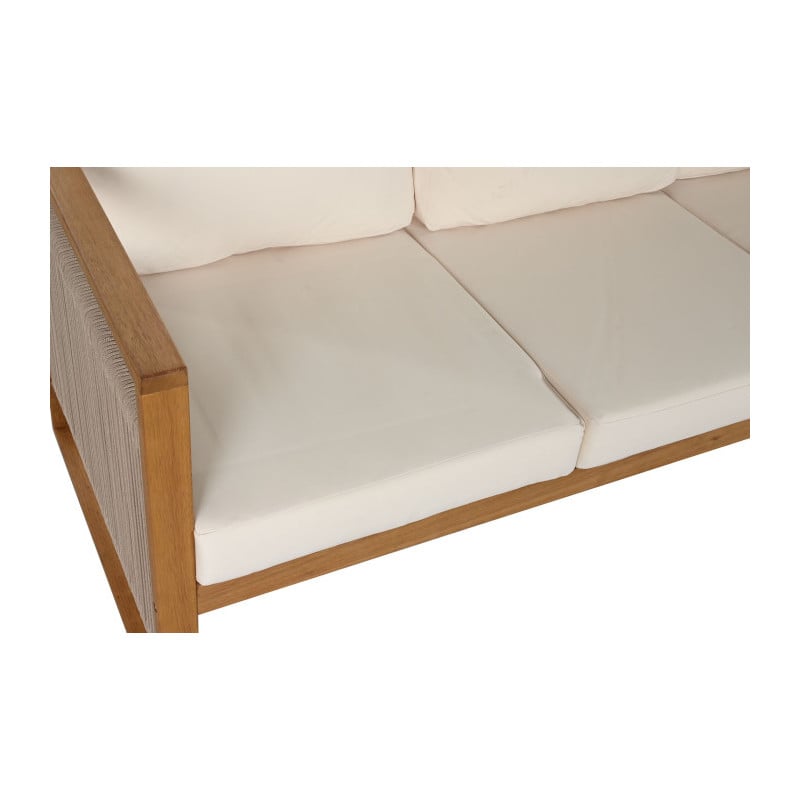 Set Sofá Cuerdas 4 Piezas con Mesa 182x72x80 cm