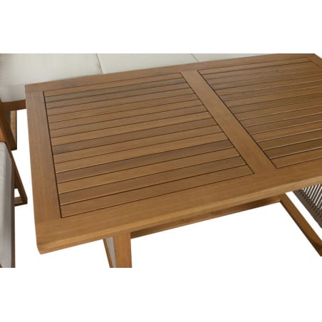 Set Sofá Cuerdas 4 Piezas con Mesa 182x72x80 cm