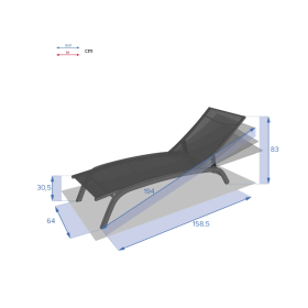 Tumbona Bonao Oliva Aluminio Y Grafito 2