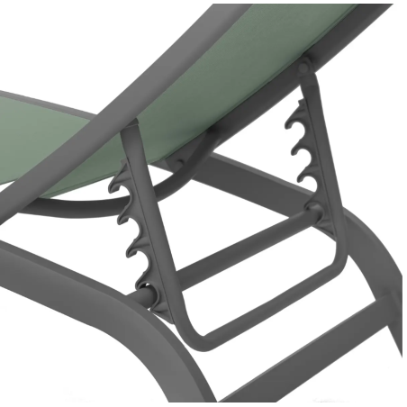 Tumbona Bonao Oliva Aluminio Y Grafito