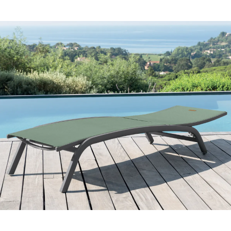 Tumbona Bonao Oliva Aluminio Y Grafito