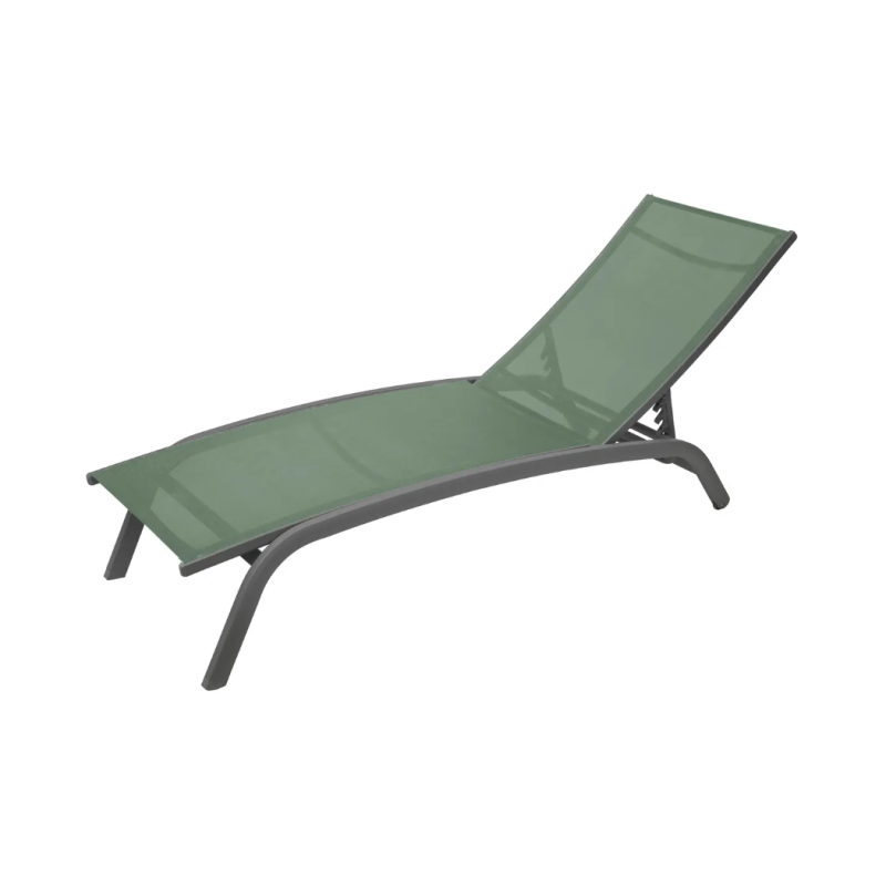 Tumbona Bonao Oliva Aluminio Y Grafito