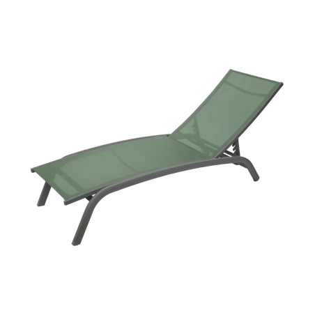 Tumbona Bonao Oliva Aluminio Y Grafito